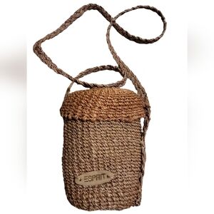 Vintage Y2K Esprit boho woven round bag